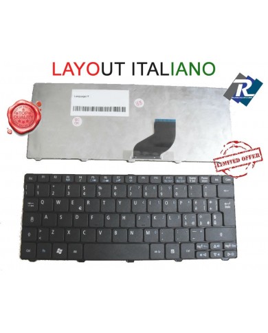 TASTIERA ITALIANA ACER ASPIRE One 532H D255 D257 D260 521 522 533 AOD532H Nera