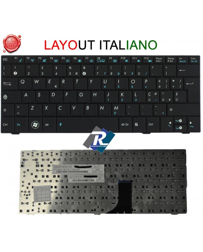 Tastiera ITALIANA ASUS EEE PC 1005 1005HA 1005HA-B 1005HAG 1005P 1005PX NERA