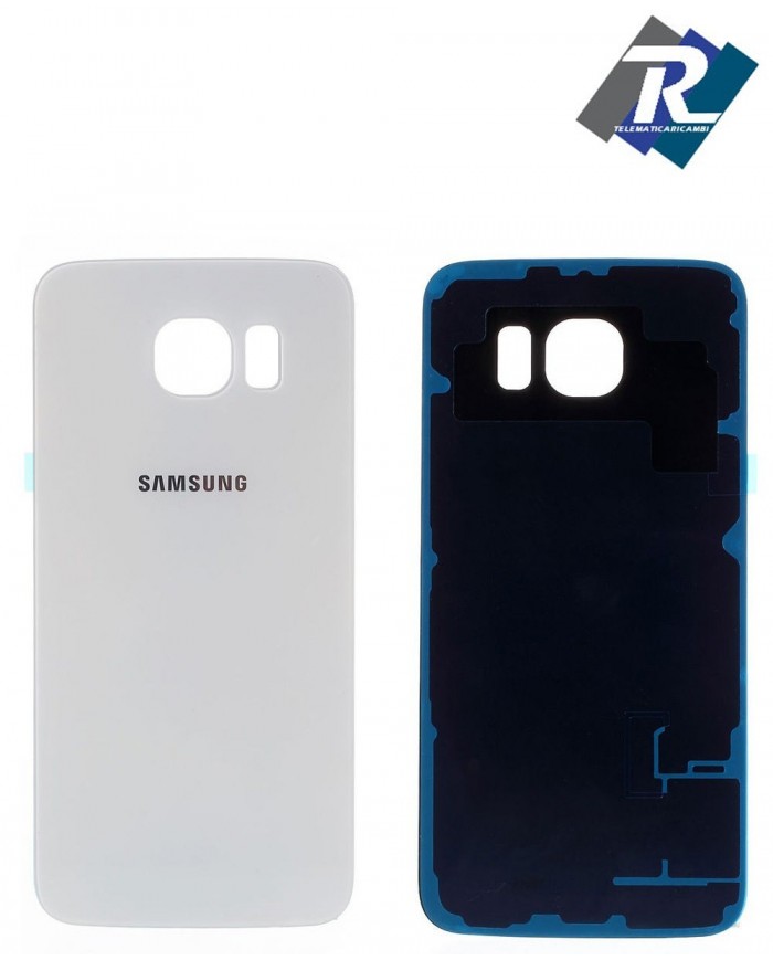 Copri Batteria Back Cover Scocca Posteriore Rear Samsung Galaxy S6 G920 F BIANCO