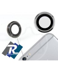 Supporto Fotocamera Posteriore Silver con Lente per iPhone 6 Anello Vetrino