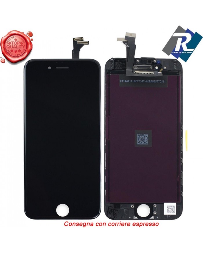 Display LCD Retina Touch Screen Vetro Schermo Apple iPhone 6 G Nero
