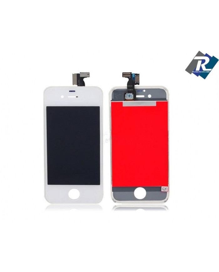 TOUCH SCREEN VETRO SCHERMO + LCD DISPLAY RETINA + FRAME IPHONE 4S 4 S BIANCO