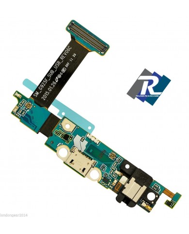 FLEX FLAT CONNETTORE di RICARICA DOCK USB MICROFONO SAMSUNG GALAXY S6 EDGE G925F