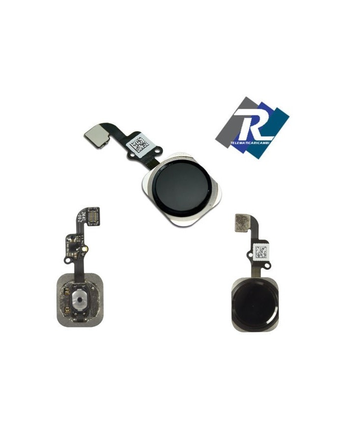 FLEX FLAT TASTO HOME COMPLETO NERO PER IPHONE 6S NO FUNZIONE IMPRONTA