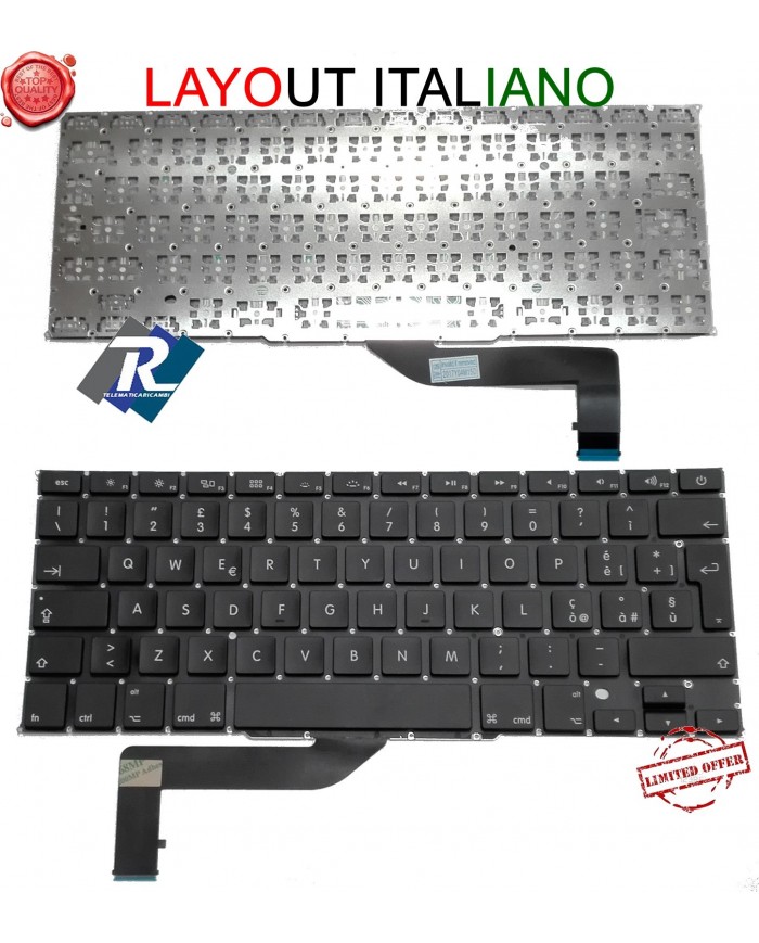 TASTIERA Italiana per Apple Macbook Pro Retina A1398 15" pollici MC975 MC976