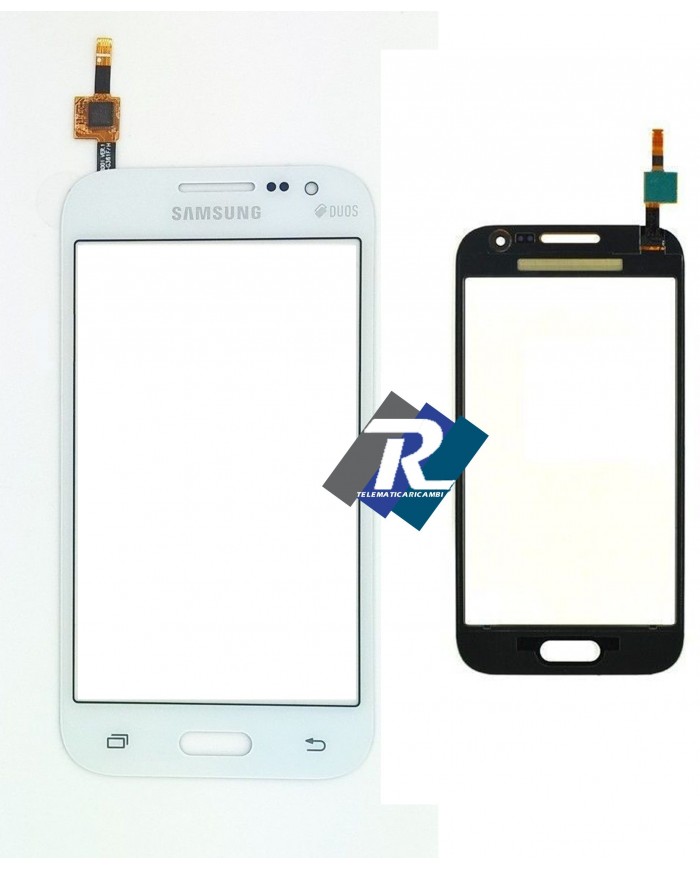 TOUCH SCREEN VETRO SAMSUNG GALAXY CORE PRIME SM-G361 G361F DUOS BIADESIVO BIANCO